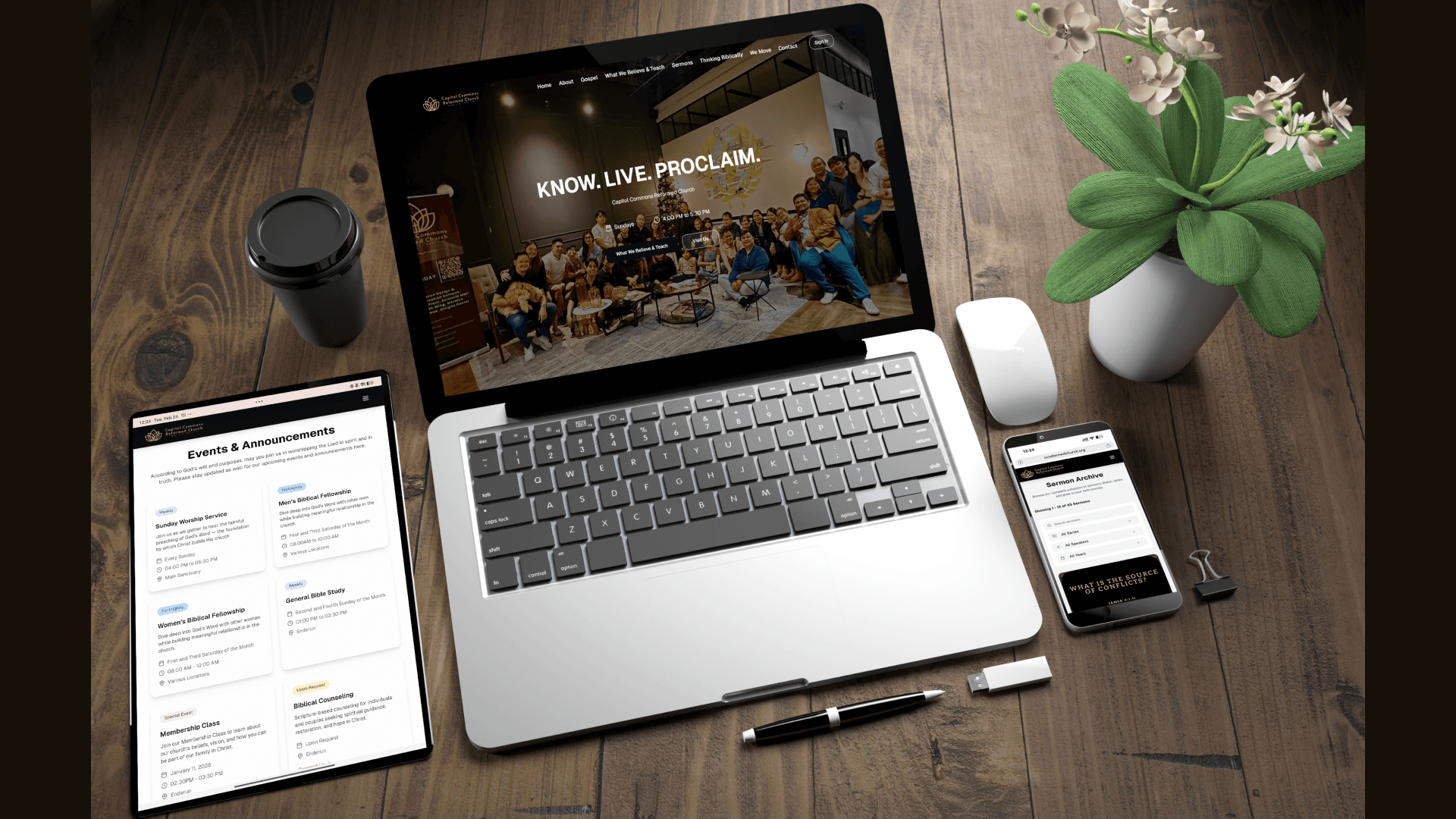 Church Website for Capitol Commons Reformed Church